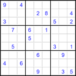 Судоку 9х9 #2726 очень трудный