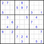 Судоку 9х9 #2728 очень трудный