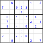 Судоку 9х9 #2729 очень трудный