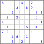 Судоку 9х9 #2730 очень трудный