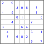 Судоку 9х9 #2731 очень трудный