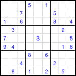 Судоку 9х9 #2732 очень трудный