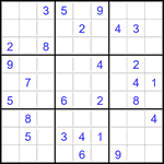 Судоку 9х9 #2733 очень трудный