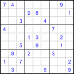 Судоку 9х9 #2734 очень трудный