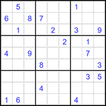 Судоку 9х9 #2737 очень трудный