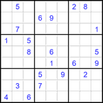 Судоку 9х9 #2740 очень трудный