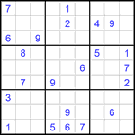 Судоку 9х9 #2743 очень трудный