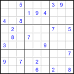 Судоку 9х9 #2744 очень трудный