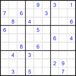 Судоку 9х9 #2747 очень трудный