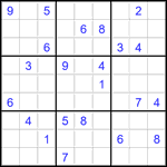 Судоку 9х9 #2748 очень трудный