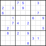 Судоку 9х9 #2750 очень трудный