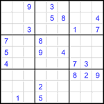 Судоку 9х9 #2751 очень трудный