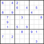 Судоку 9х9 #2752 очень трудный