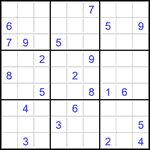 Судоку 9х9 #2757 очень трудный