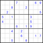 Судоку 9х9 #2766 очень трудный