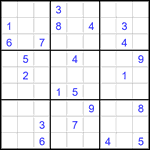 Судоку 9х9 #2768 очень трудный