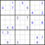 Судоку 9х9 #2772 очень трудный