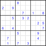 Судоку 9х9 #2780 очень трудный