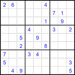 Судоку 9х9 #2783 очень трудный