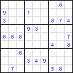 Судоку 9х9 #2784 очень трудный