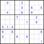 Судоку 9х9 #2785 очень трудный