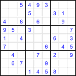 Судоку 9х9 #2825 легкий