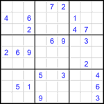Судоку 9х9 #2793 трудный