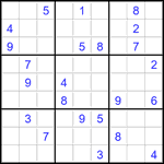 Судоку 9х9 #2794 трудный