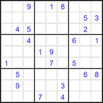 Судоку 9х9 #2796 трудный