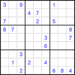 Судоку 9х9 #2797 трудный