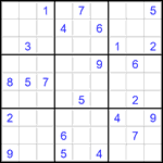 Судоку 9х9 #2799 трудный