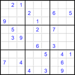 Судоку 9х9 #2801 трудный