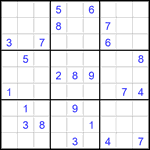 Судоку 9х9 #2802 трудный