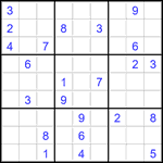 Судоку 9х9 #2803 трудный