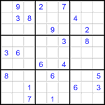 Судоку 9х9 #2804 трудный