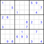 Судоку 9х9 #2805 трудный