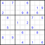 Судоку 9х9 #2809 трудный