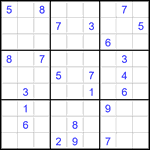 Судоку 9х9 #2810 трудный