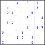 Судоку 9х9 #2811 трудный