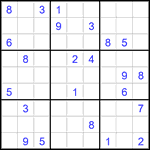Судоку 9х9 #2812 трудный