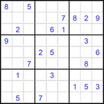 Судоку 9х9 #2814 трудный