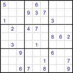 Судоку 9х9 #2816 трудный