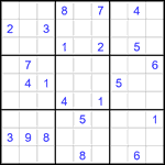 Судоку 9х9 #2791 очень трудный