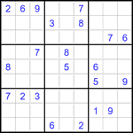 Судоку 9х9 #2789 очень трудный