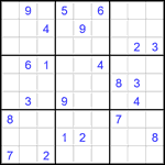 Судоку 9х9 #2793 очень трудный