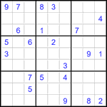 Судоку 9х9 #2794 очень трудный