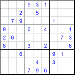 Судоку 9х9 #2797 очень трудный