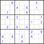 Судоку 9х9 #2801 очень трудный