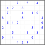 Судоку 9х9 #2802 очень трудный