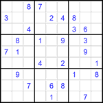 Судоку 9х9 #2805 очень трудный